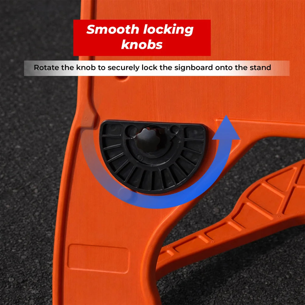 Orange A Frame Sign Stand | Foldable Pavement Sign Holder 24x24 Inch