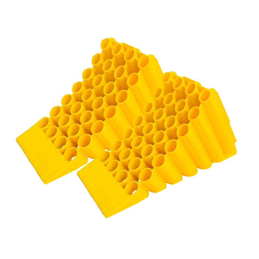 Heavy Duty Wheel Chock | 45cm Anti-Slip Parking Block with Handle - Yellow