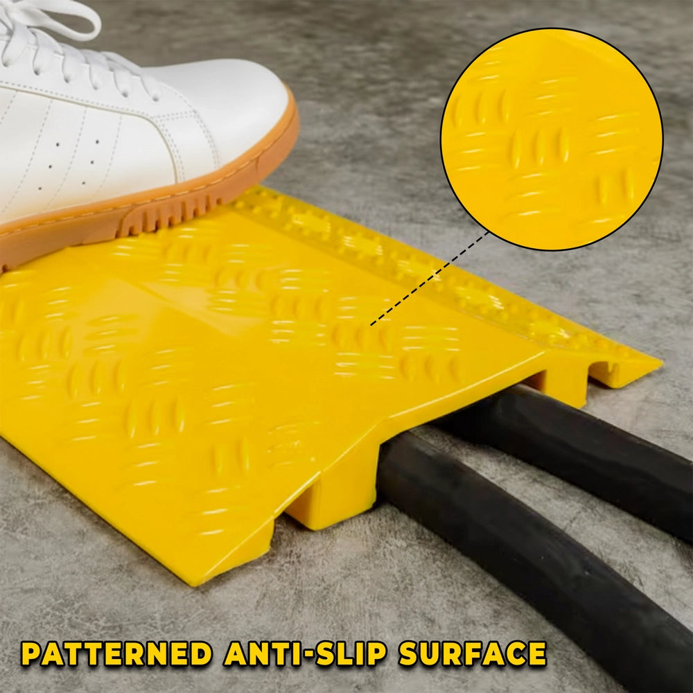 Plastic Cable Protector - 100x 13CM | Single Channel Drop Over Cable Ramp