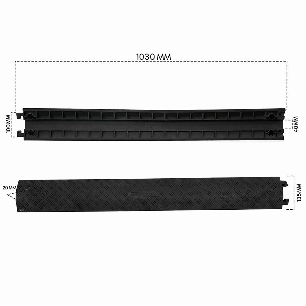 Plastic Cable Protector - 100x 13CM | Single Channel Drop Over Cable Ramp