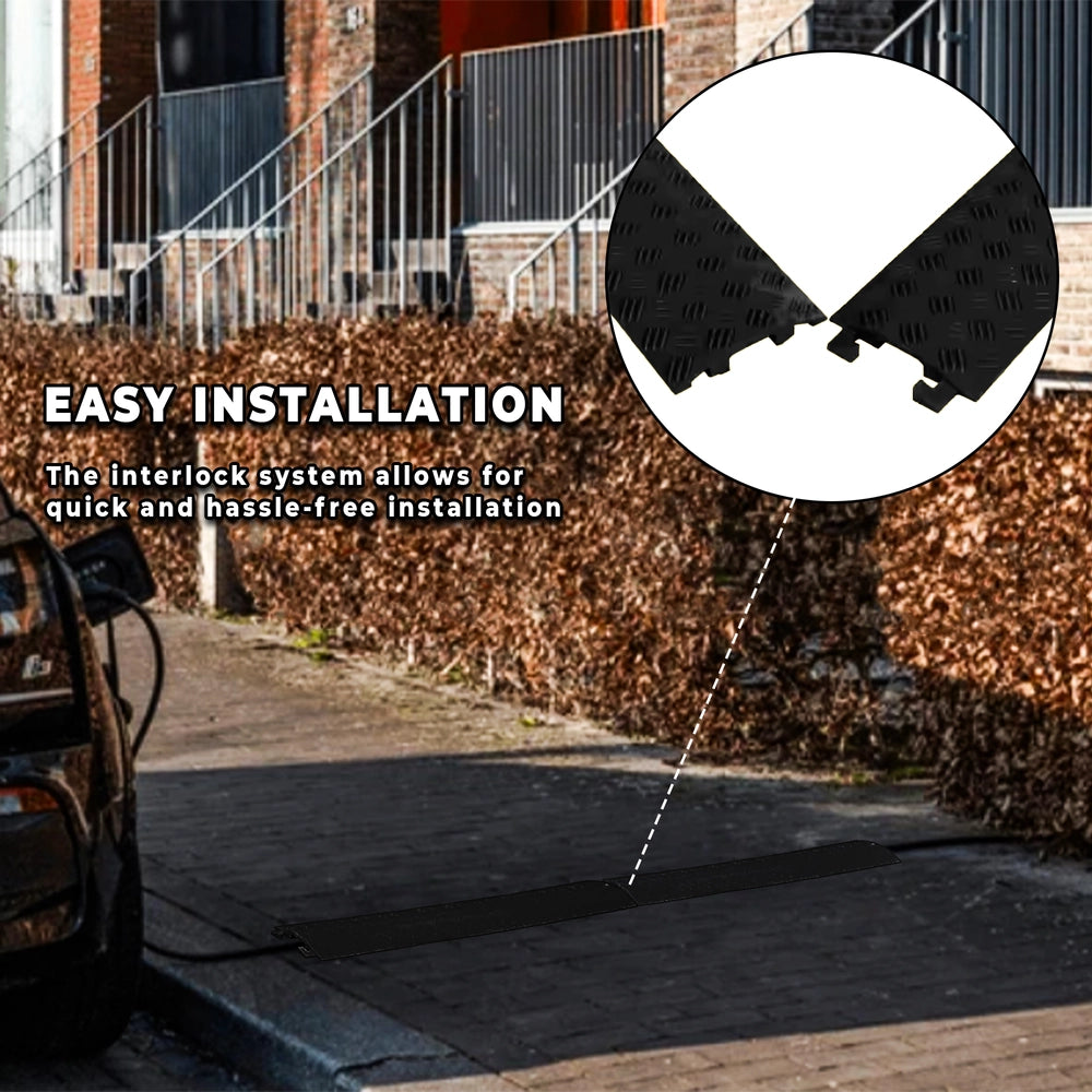 Plastic Cable Protector - 100x 13CM | Single Channel Drop Over Cable Ramp