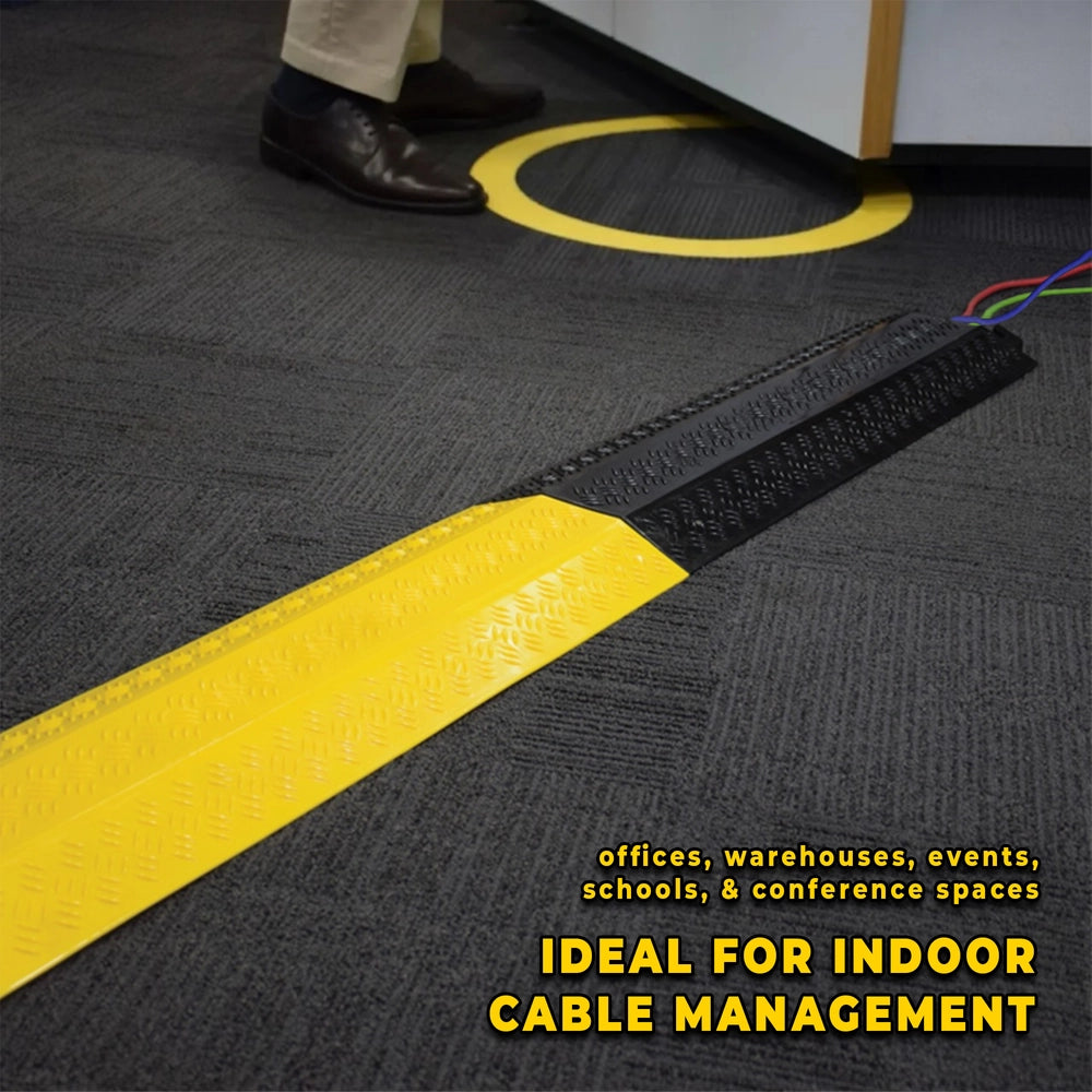 Plastic Cable Protector - 100x 13CM | Single Channel Drop Over Cable Ramp