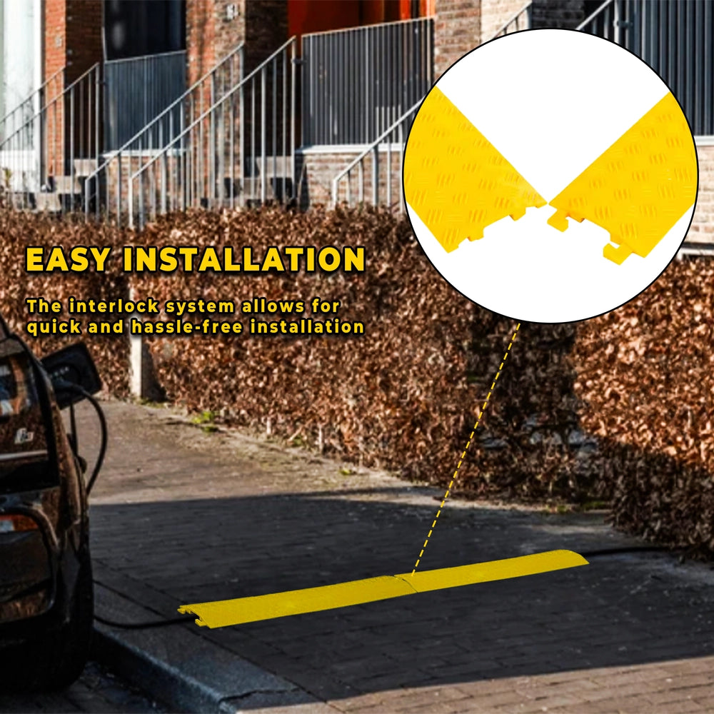 Plastic Cable Protector - 100x 13CM | Single Channel Drop Over Cable Ramp