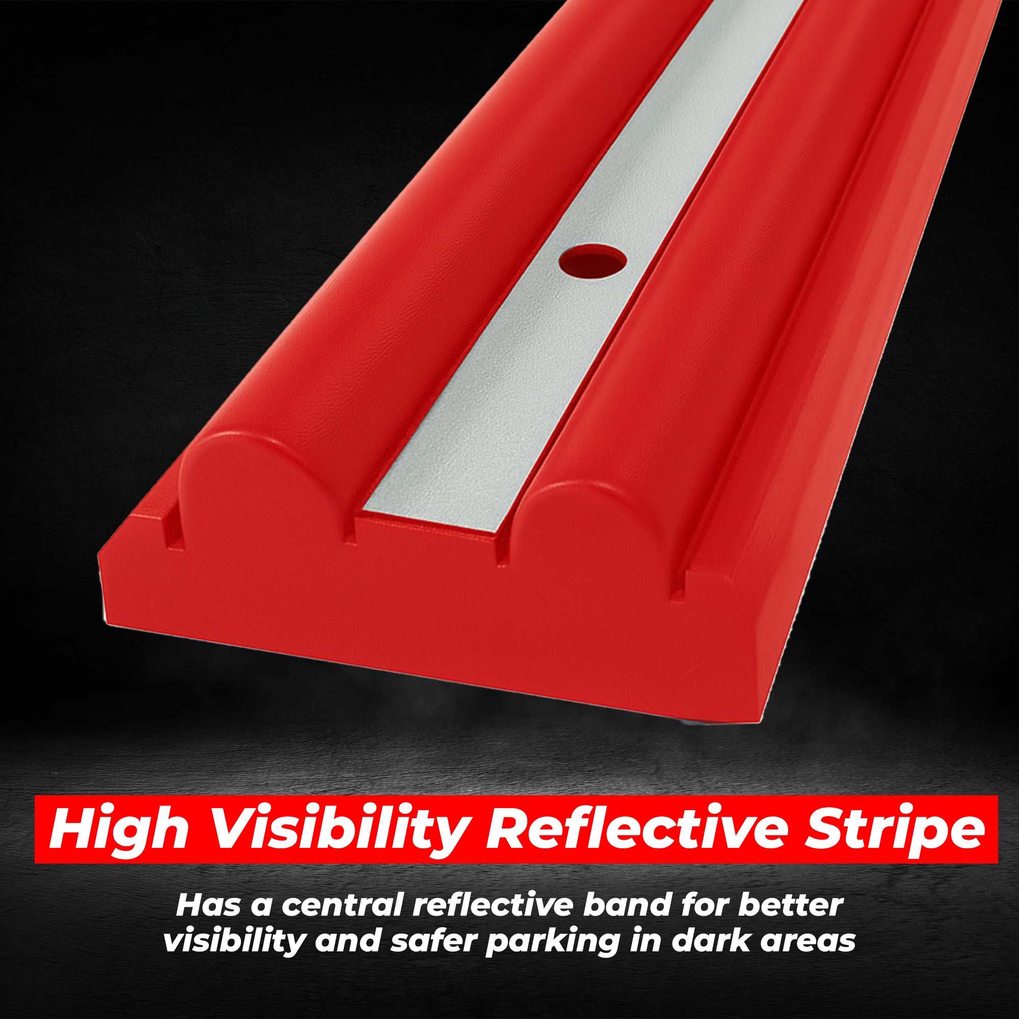 Heavy Duty Rubber Wall Guard Red 1000mm