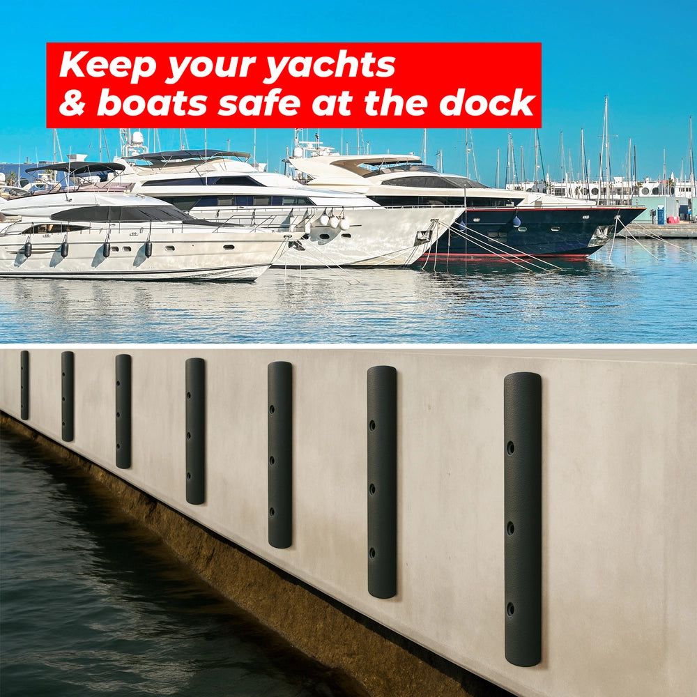 Rubber Buffer Strip D-Type 90x10x10 CM | Heavy Duty Wall Guard & Dock Bumper