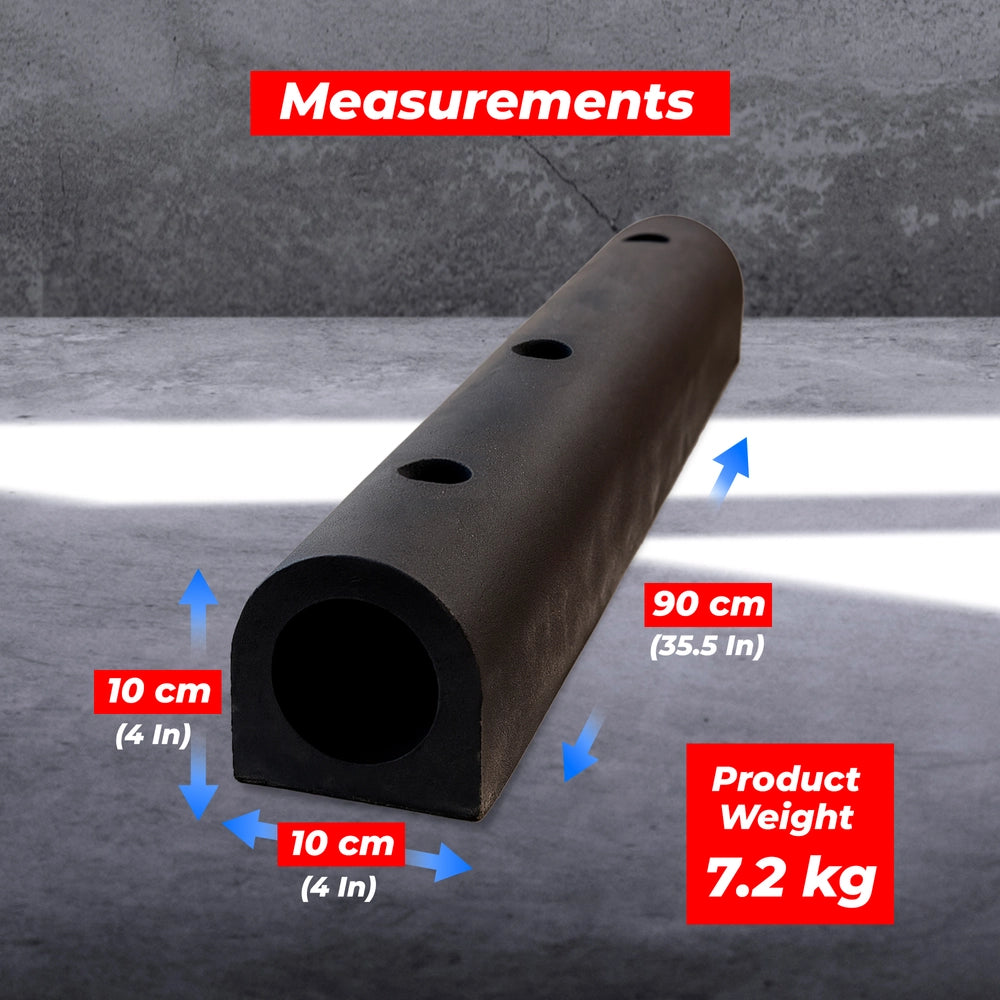 Rubber Buffer Strip D-Type 90x10x10 CM | Heavy Duty Wall Guard & Dock Bumper
