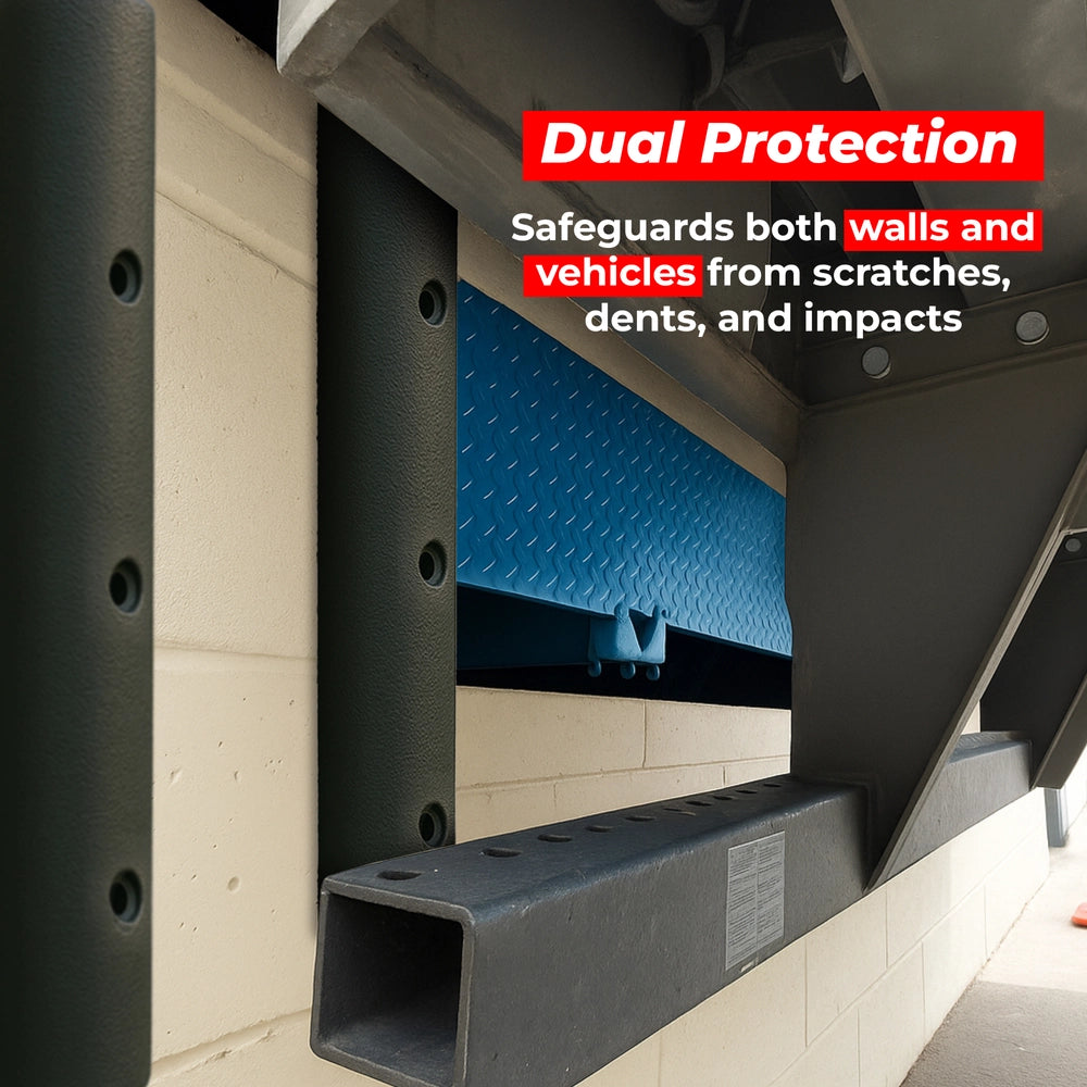Rubber Buffer Strip D-Type 90x10x10 CM | Heavy Duty Wall Guard & Dock Bumper