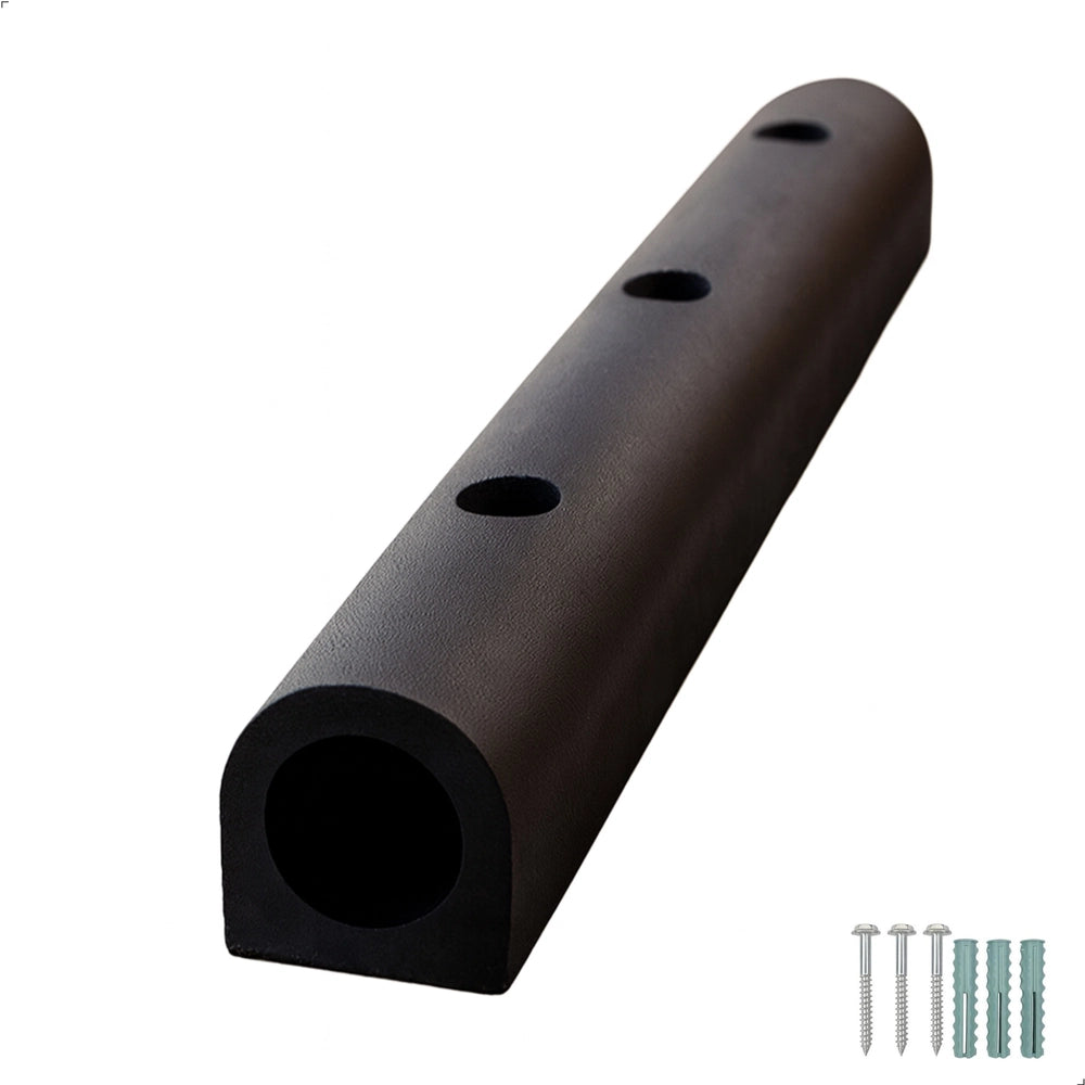 Rubber Buffer Strip D-Type 90x10x10 CM | Heavy Duty Wall Guard & Dock Bumper