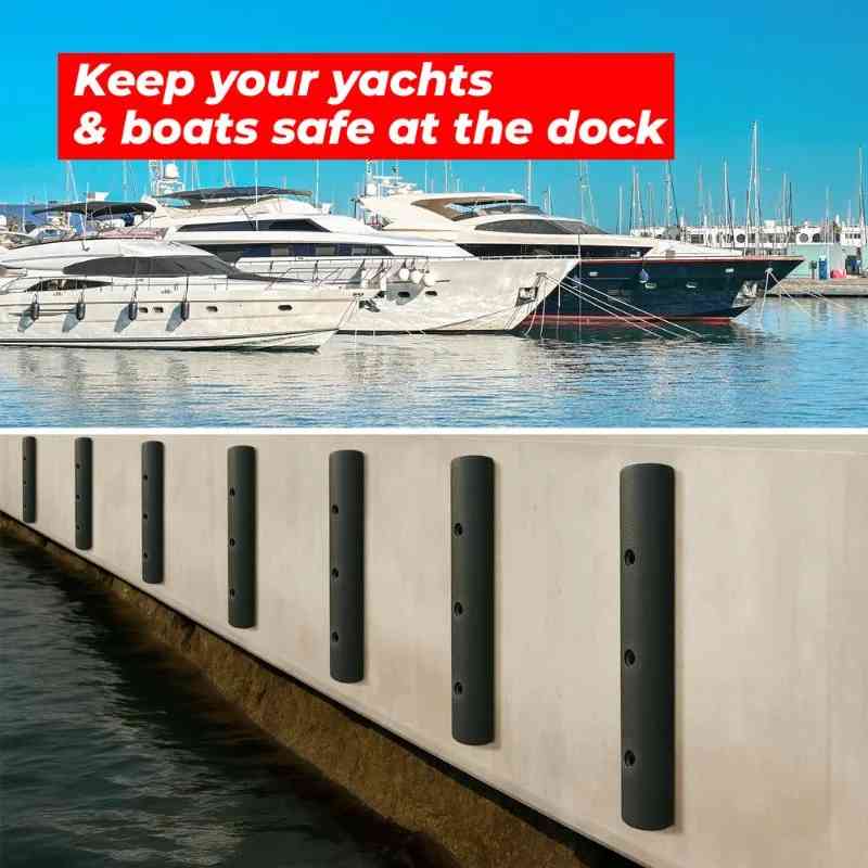 90CM D-Type Rubber Wall Protector Heavy Duty Dock Bumper for Walls & Loading Bays