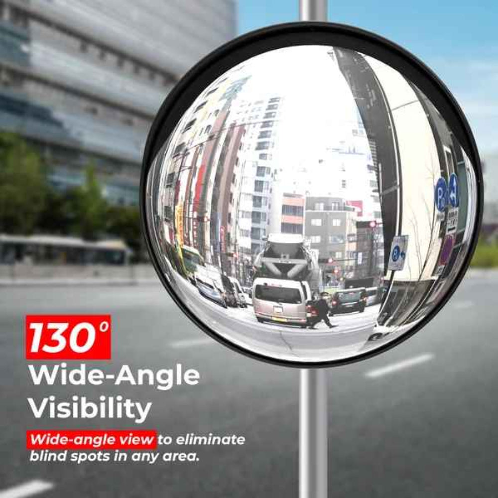 safety convex mirror driveway mirror black