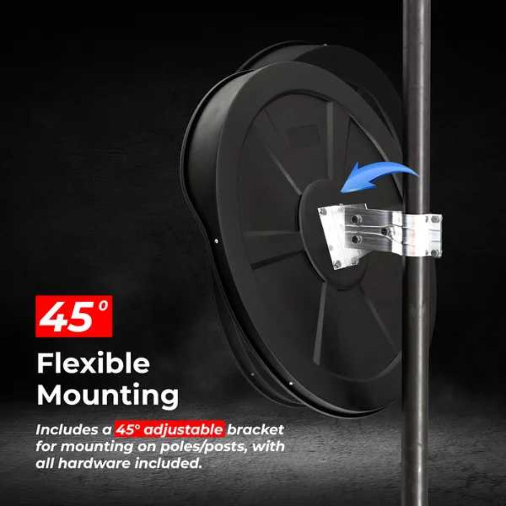 safety convex mirror driveway mirror black