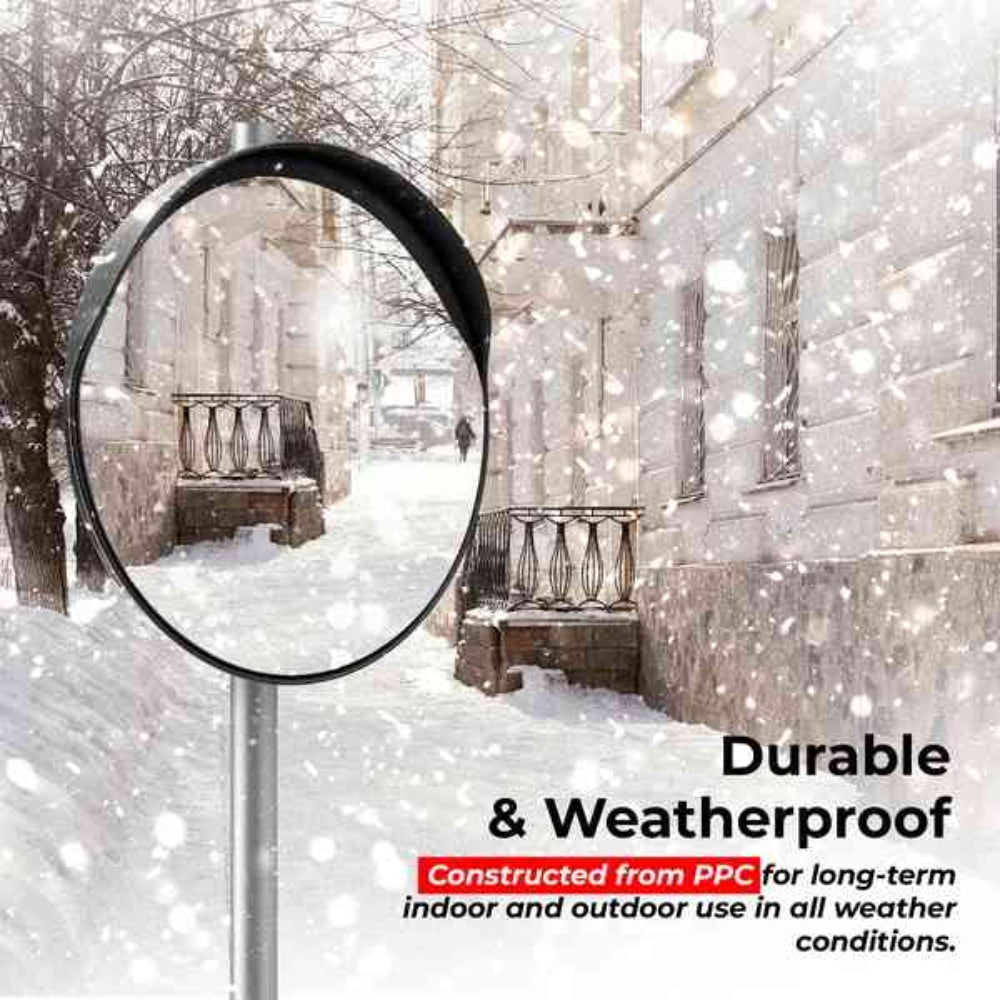 safety convex mirror driveway mirror black