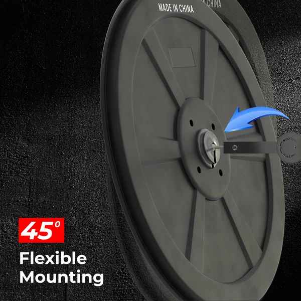 black convex safety mirror for industrial and workplace use