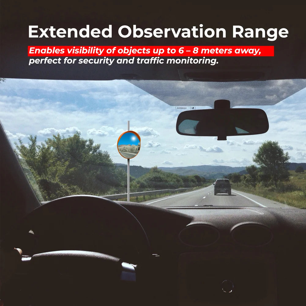 round convex safety mirror for security and observation use