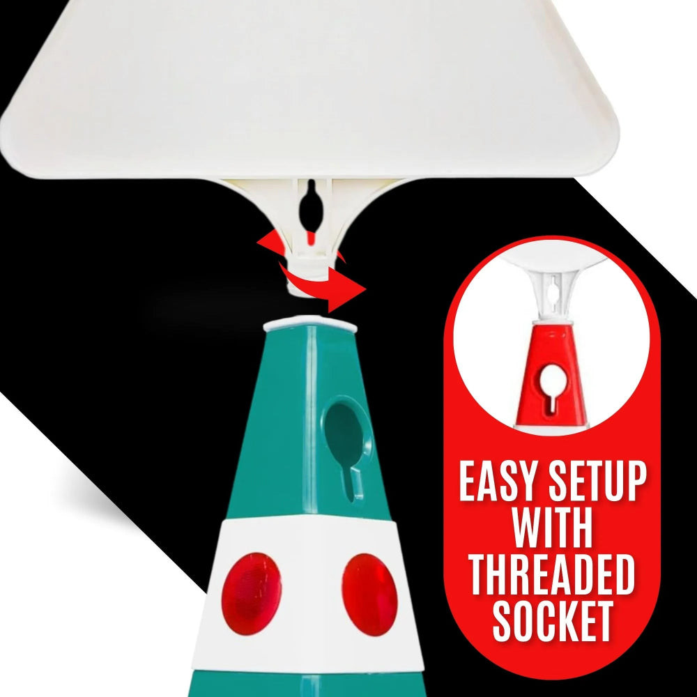 Triangular Blank Sign Plate for Traffic Cones | White Plastic Warning Board
