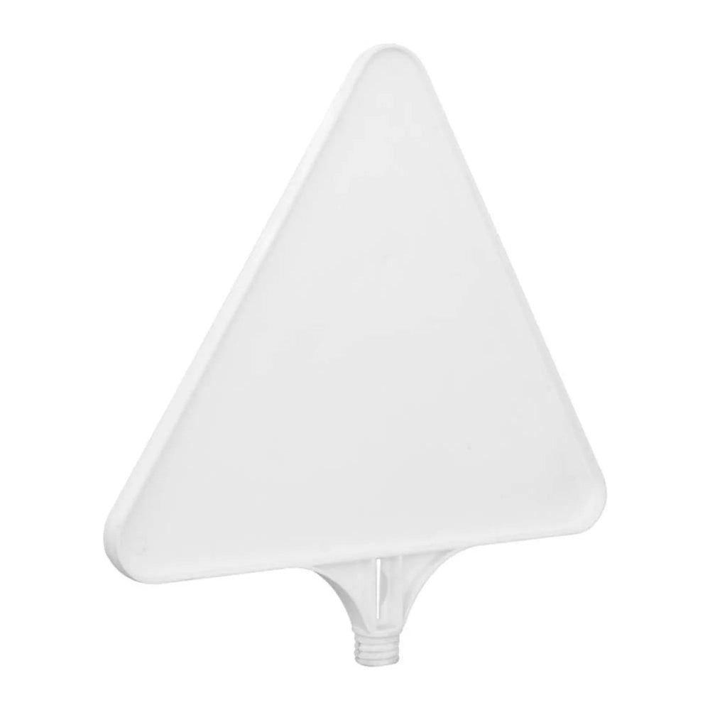 Triangular Blank Sign Plate for Traffic Cones | White Plastic Warning Board
