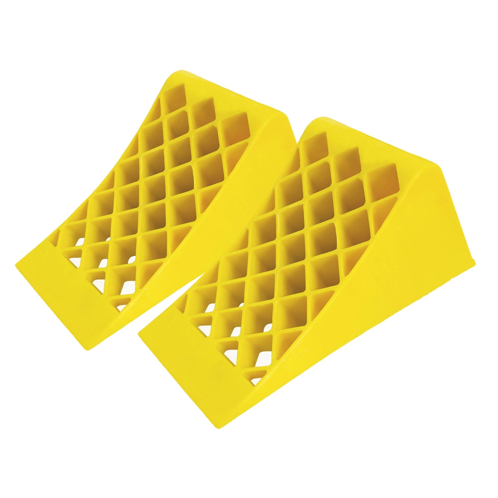 Wheel Chock Yellow 39CM | Anti-Slip Honeycomb Parking Block with Handle