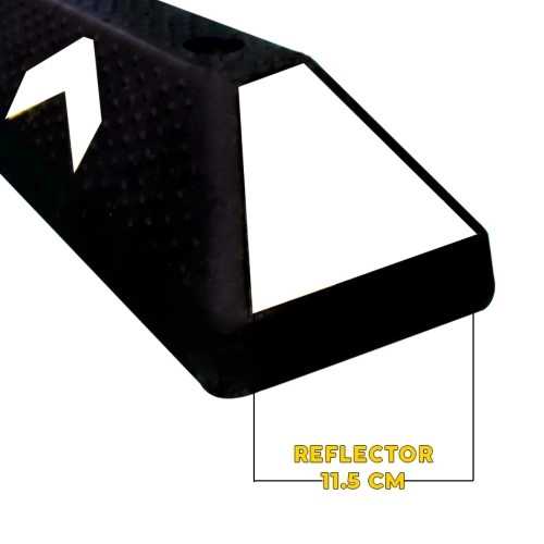 Heavy-Duty 183CM Wheel Stop | Recycled PVC Parking Curb with White Reflective Strips
