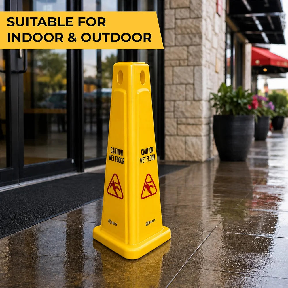 Berry 65CM Yellow Caution Wet Floor Cone