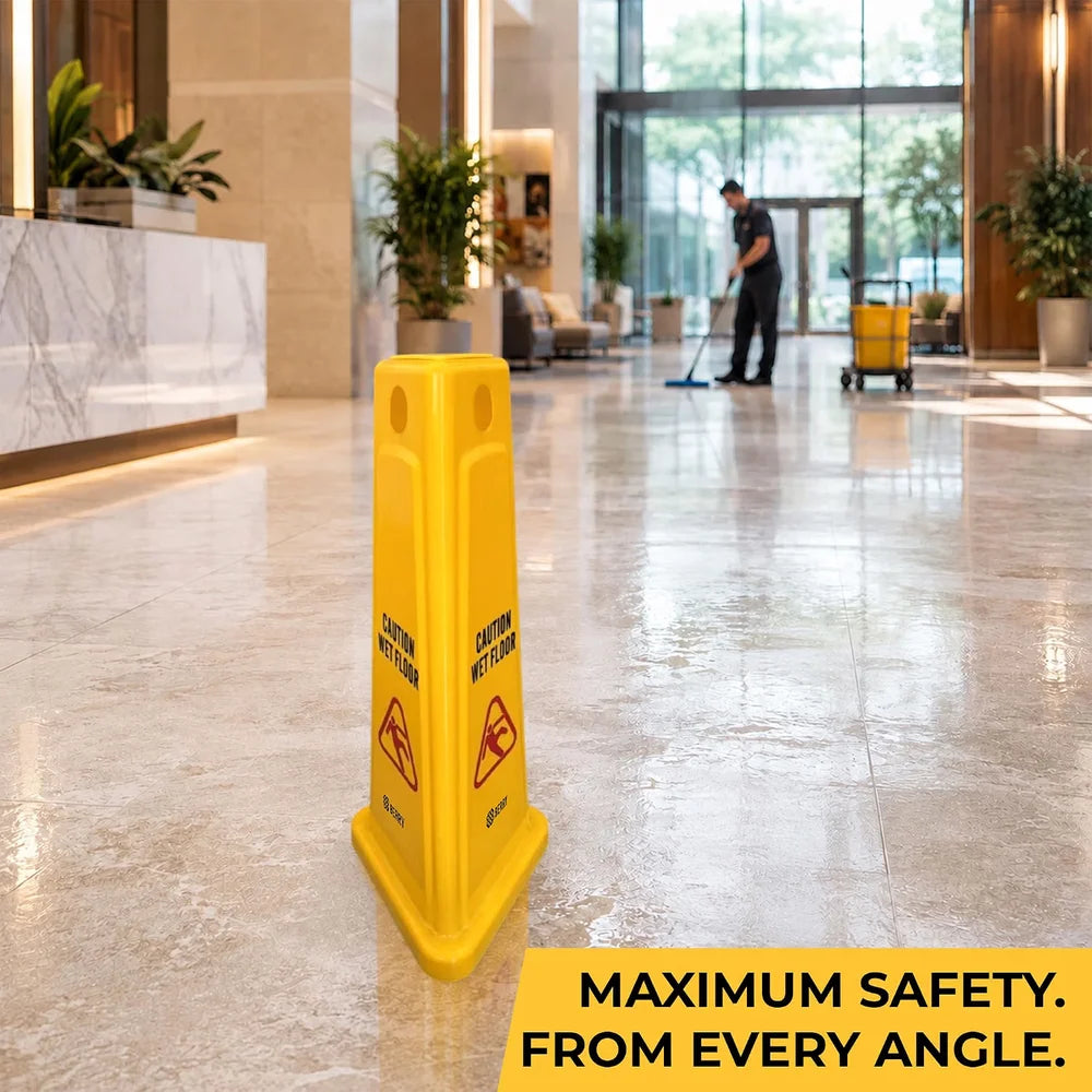 Berry 65CM Yellow Caution Wet Floor Cone