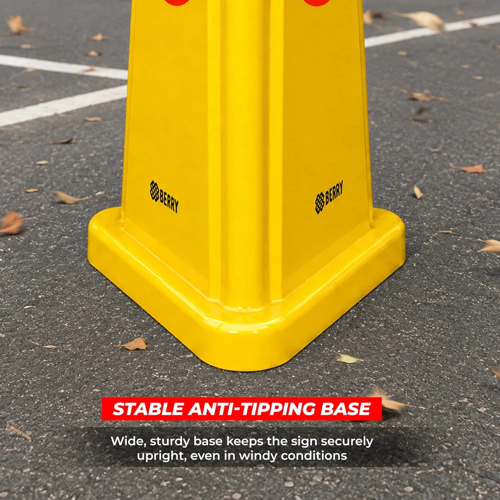 Berry Yellow No Waiting Cone Sign 65CM