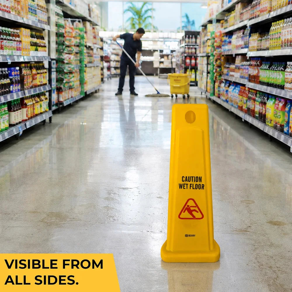 Berry 65CM Yellow Caution Wet Floor Cone
