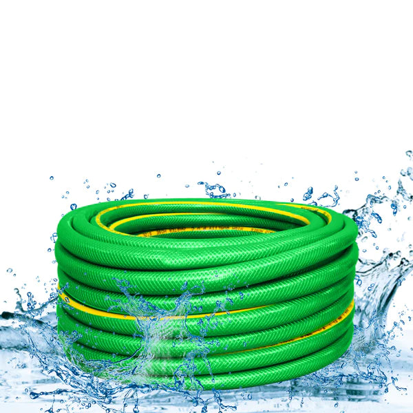 Multipurpose Garden Hose | 15 Meter Kink-Resistant Reinforced Hose for Gardening, Watering, and Outdoor Use (1/2 Inch, Green)